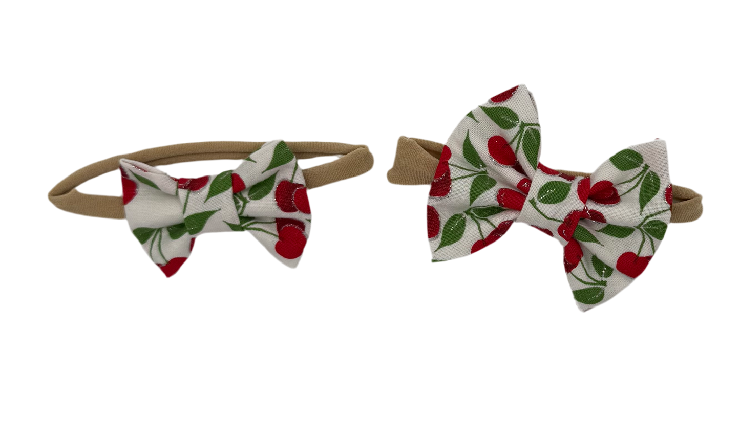 Very Cherry Nylon Headband Bow