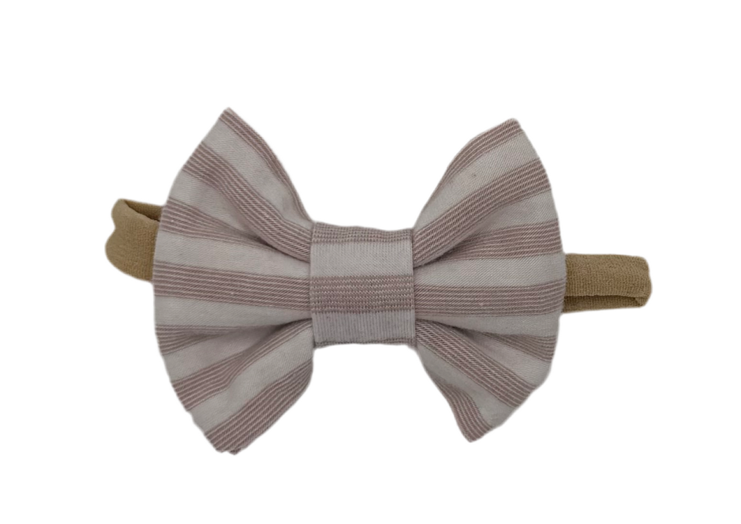 Pink Stripe Headband Bow