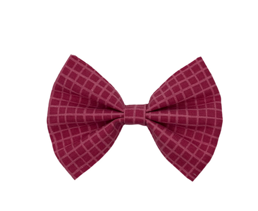 Pink Plaid Bow